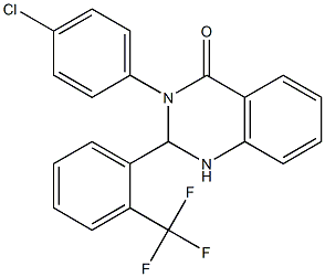 3-(4-chlorophenyl)-2-[2-(trifluoromethyl)phenyl]-2,3-dihydro-4(1H)-quinazolinone Struktur