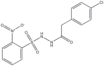 N'-[(4-chlorophenyl)acetyl]-2-nitrobenzenesulfonohydrazide Struktur