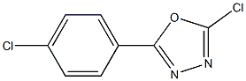 2-chloro-5-(4-chlorophenyl)-1,3,4-oxadiazole Struktur