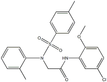 N-(5-chloro-2-methoxyphenyl)-2-{2-methyl[(4-methylphenyl)sulfonyl]anilino}acetamide Struktur