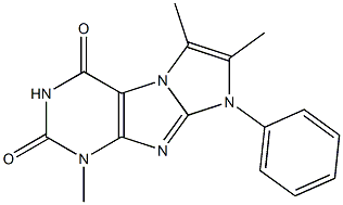 1,6,7-trimethyl-8-phenyl-1H-imidazo[2,1-f]purine-2,4(3H,8H)-dione Struktur