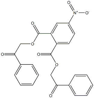 bis(2-oxo-2-phenylethyl) 4-nitrophthalate Struktur