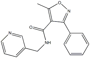 5-methyl-3-phenyl-N-(3-pyridinylmethyl)-4-isoxazolecarboxamide Struktur