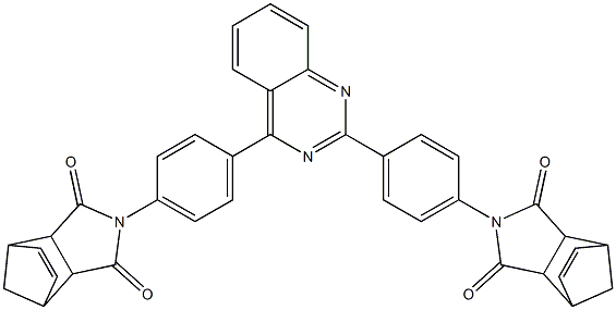 4-(4-{2-[4-(3,5-dioxo-4-azatricyclo[5.2.1.0~2,6~]dec-8-en-4-yl)phenyl]-4-quinazolinyl}phenyl)-4-azatricyclo[5.2.1.0~2,6~]dec-8-ene-3,5-dione Struktur