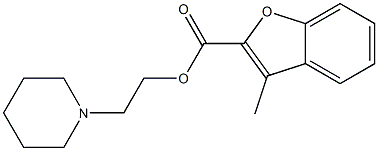 2-(1-piperidinyl)ethyl 3-methyl-1-benzofuran-2-carboxylate Struktur