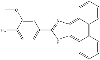 2-methoxy-4-(1H-phenanthro[9,10-d]imidazol-2-yl)phenol Struktur