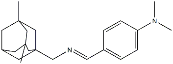 N-[(3,5-dimethyl-1-adamantyl)methyl]-N-[4-(dimethylamino)benzylidene]amine Struktur