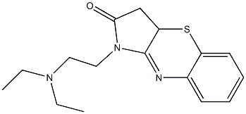 1-[2-(diethylamino)ethyl]-3,3a-dihydropyrrolo[3,2-b][1,4]benzothiazin-2(1H)-one Struktur