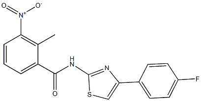 N-[4-(4-fluorophenyl)-1,3-thiazol-2-yl]-3-nitro-2-methylbenzamide Struktur