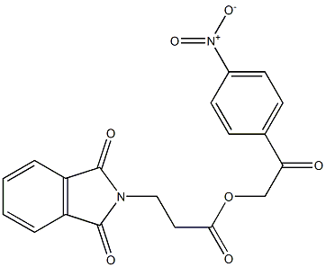 2-{4-nitrophenyl}-2-oxoethyl 3-(1,3-dioxo-1,3-dihydro-2H-isoindol-2-yl)propanoate Struktur