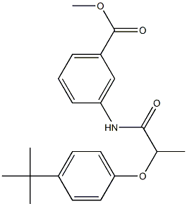 methyl 3-{[2-(4-tert-butylphenoxy)propanoyl]amino}benzoate Struktur