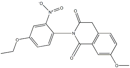 2-{4-ethoxy-2-nitrophenyl}-7-methoxy-1,3(2H,4H)-isoquinolinedione Struktur