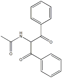 N-(1-benzoyl-2-oxo-2-phenylethyl)acetamide Struktur