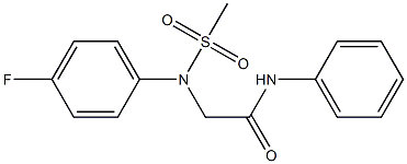 2-[4-fluoro(methylsulfonyl)anilino]-N-phenylacetamide Struktur