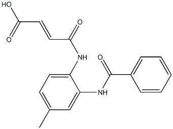 4-[2-(benzoylamino)-4-methylanilino]-4-oxo-2-butenoic acid Struktur