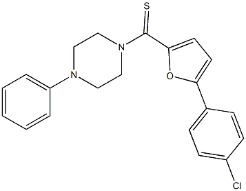 1-{[5-(4-chlorophenyl)-2-furyl]carbothioyl}-4-phenylpiperazine Struktur