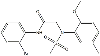 N-(2-bromophenyl)-2-[2-methoxy-5-methyl(methylsulfonyl)anilino]acetamide Struktur