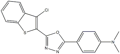 N-{4-[5-(3-chloro-1-benzothien-2-yl)-1,3,4-oxadiazol-2-yl]phenyl}-N,N-dimethylamine Struktur