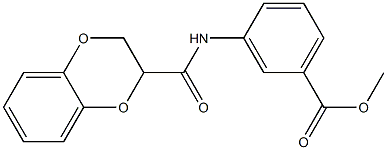 methyl 3-[(2,3-dihydro-1,4-benzodioxin-2-ylcarbonyl)amino]benzoate Struktur