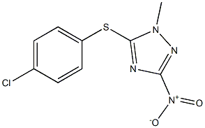 5-[(4-chlorophenyl)sulfanyl]-3-nitro-1-methyl-1H-1,2,4-triazole Struktur