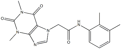 2-(1,3-dimethyl-2,6-dioxo-1,2,3,6-tetrahydro-7H-purin-7-yl)-N-(2,3-dimethylphenyl)acetamide Struktur