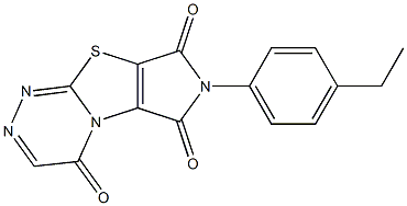 7-(4-ethylphenyl)-4H,6H-pyrrolo[3',4':4,5][1,3]thiazolo[2,3-c][1,2,4]triazine-4,6,8(7H)-trione Struktur