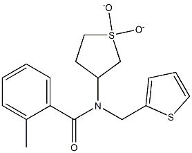 N-(1,1-dioxidotetrahydro-3-thienyl)-2-methyl-N-(2-thienylmethyl)benzamide Struktur