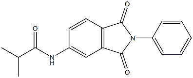 N-(1,3-dioxo-2-phenyl-2,3-dihydro-1H-isoindol-5-yl)-2-methylpropanamide Struktur