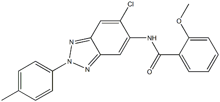 N-[6-chloro-2-(4-methylphenyl)-2H-1,2,3-benzotriazol-5-yl]-2-methoxybenzamide Struktur