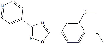 4-[5-(3,4-dimethoxyphenyl)-1,2,4-oxadiazol-3-yl]pyridine Struktur