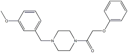 1-(3-methoxybenzyl)-4-(phenoxyacetyl)piperazine Struktur