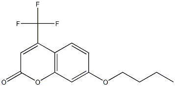 7-butoxy-4-(trifluoromethyl)-2H-chromen-2-one Struktur