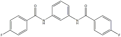 4-fluoro-N-{3-[(4-fluorobenzoyl)amino]phenyl}benzamide Struktur