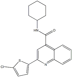 2-(5-chloro-2-thienyl)-N-cyclohexyl-4-quinolinecarboxamide Struktur