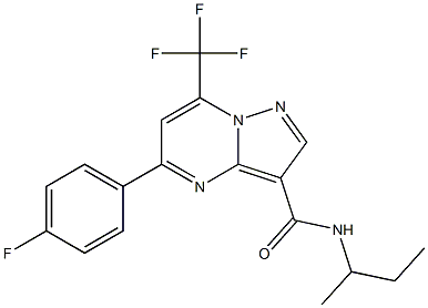 N-(sec-butyl)-5-(4-fluorophenyl)-7-(trifluoromethyl)pyrazolo[1,5-a]pyrimidine-3-carboxamide Struktur