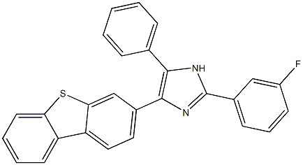 4-dibenzo[b,d]thien-3-yl-2-(3-fluorophenyl)-5-phenyl-1H-imidazole Struktur