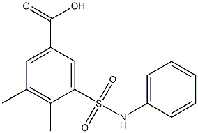 3-(anilinosulfonyl)-4,5-dimethylbenzoic acid Struktur