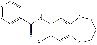 N-(8-chloro-3,4-dihydro-2H-1,5-benzodioxepin-7-yl)benzamide Struktur