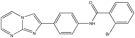 2-bromo-N-(4-imidazo[1,2-a]pyrimidin-2-ylphenyl)benzamide Struktur