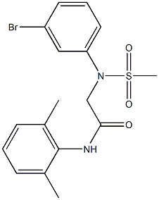 2-[3-bromo(methylsulfonyl)anilino]-N-(2,6-dimethylphenyl)acetamide Struktur