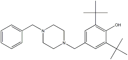 4-[(4-benzyl-1-piperazinyl)methyl]-2,6-ditert-butylphenol Struktur