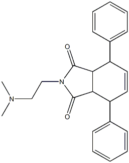 2-[2-(dimethylamino)ethyl]-4,7-diphenyl-3a,4,7,7a-tetrahydro-1H-isoindole-1,3(2H)-dione Struktur