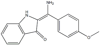 2-[amino(4-methoxyphenyl)methylene]-1,2-dihydro-3H-indol-3-one Struktur