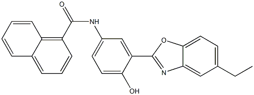 N-[3-(5-ethyl-1,3-benzoxazol-2-yl)-4-hydroxyphenyl]-1-naphthamide Struktur