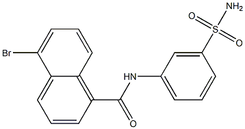 N-[3-(aminosulfonyl)phenyl]-5-bromo-1-naphthamide Struktur