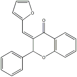 3-(2-furylmethylene)-2-phenyl-2,3-dihydro-4H-chromen-4-one Struktur