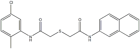 2-{[2-(5-chloro-2-methylanilino)-2-oxoethyl]sulfanyl}-N-(2-naphthyl)acetamide Struktur