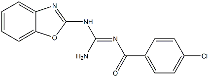 N-(1,3-benzoxazol-2-yl)-N''-(4-chlorobenzoyl)guanidine Struktur