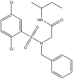 2-{benzyl[(2,5-dichlorophenyl)sulfonyl]amino}-N-(sec-butyl)acetamide Struktur