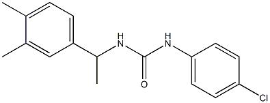 N-(4-chlorophenyl)-N'-[1-(3,4-dimethylphenyl)ethyl]urea Struktur